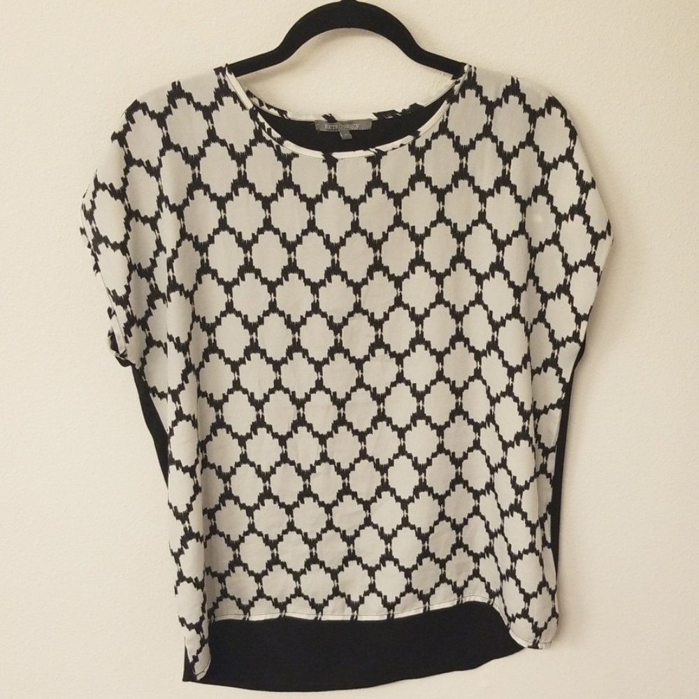 Mixed textile short sleeve shirt